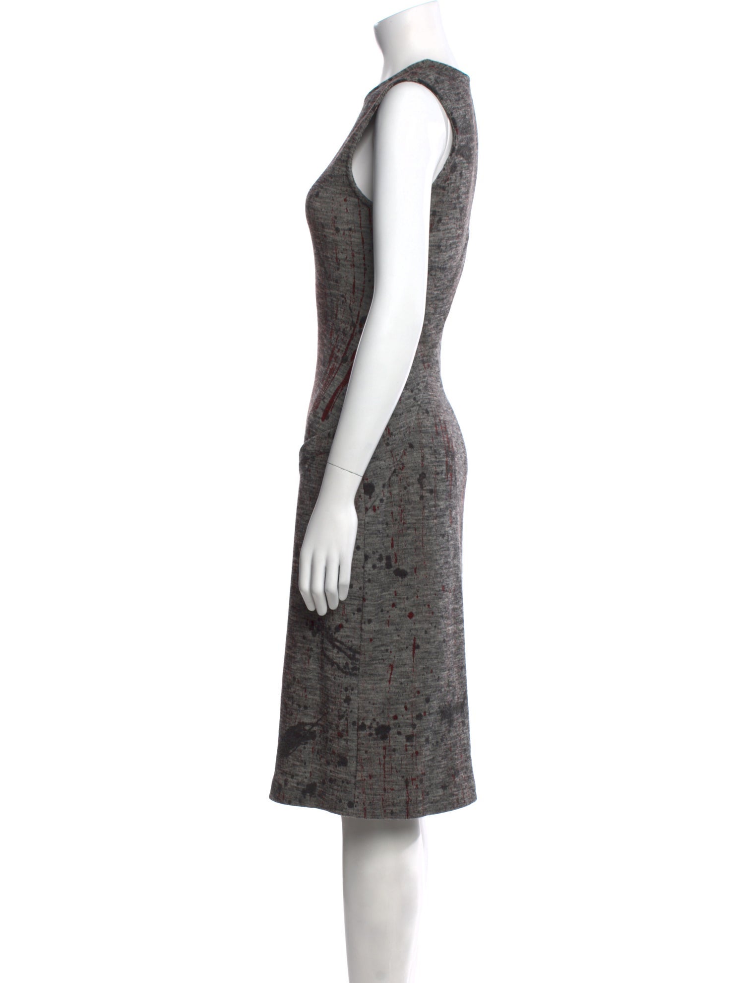 Bottega Veneta Virgin Wool Midi Length Dress