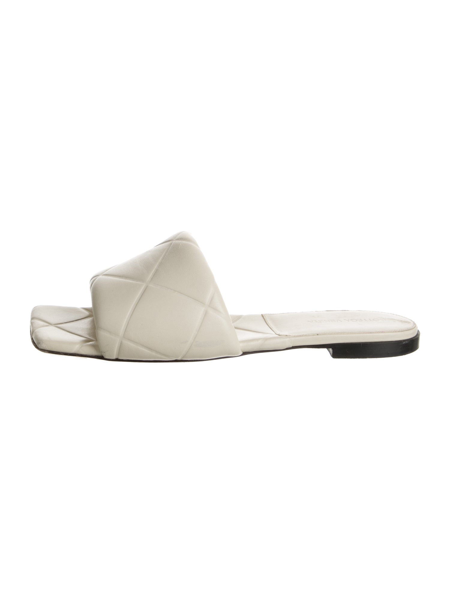 Bottega Veneta Quilted Pattern Leather Slides