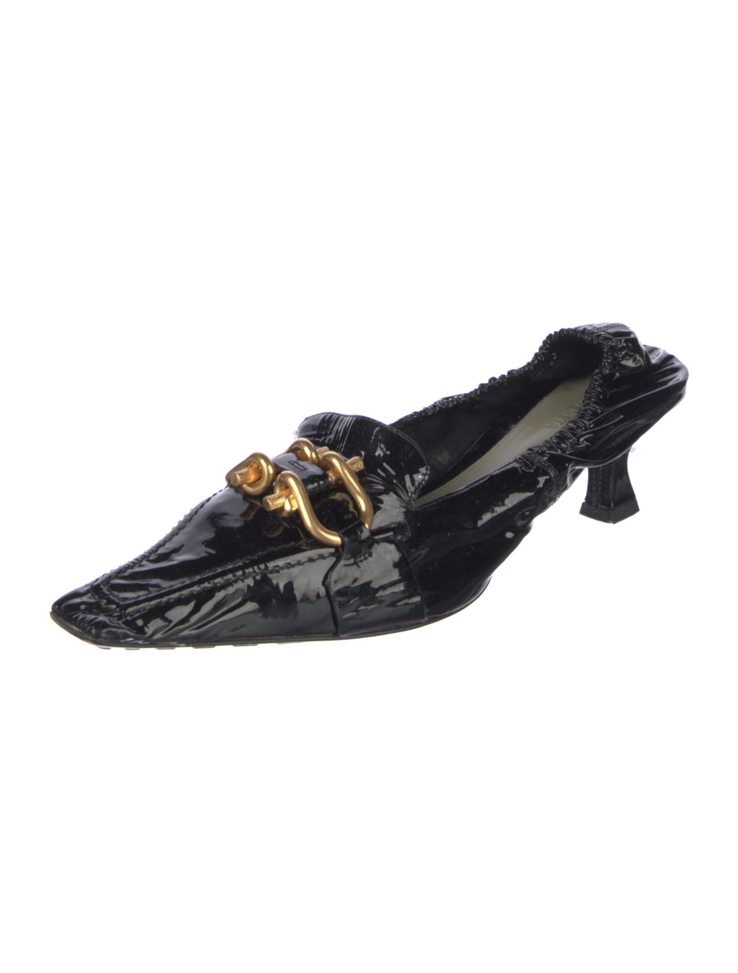 Bottega Veneta Madame Loafers Patent Leather Mules