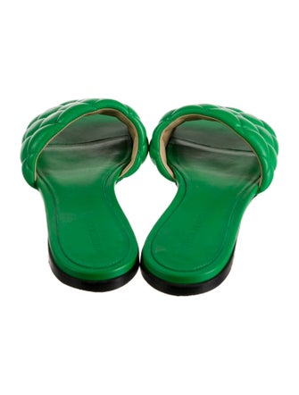 Bottega Veneta Quilted Pattern Leather Slides