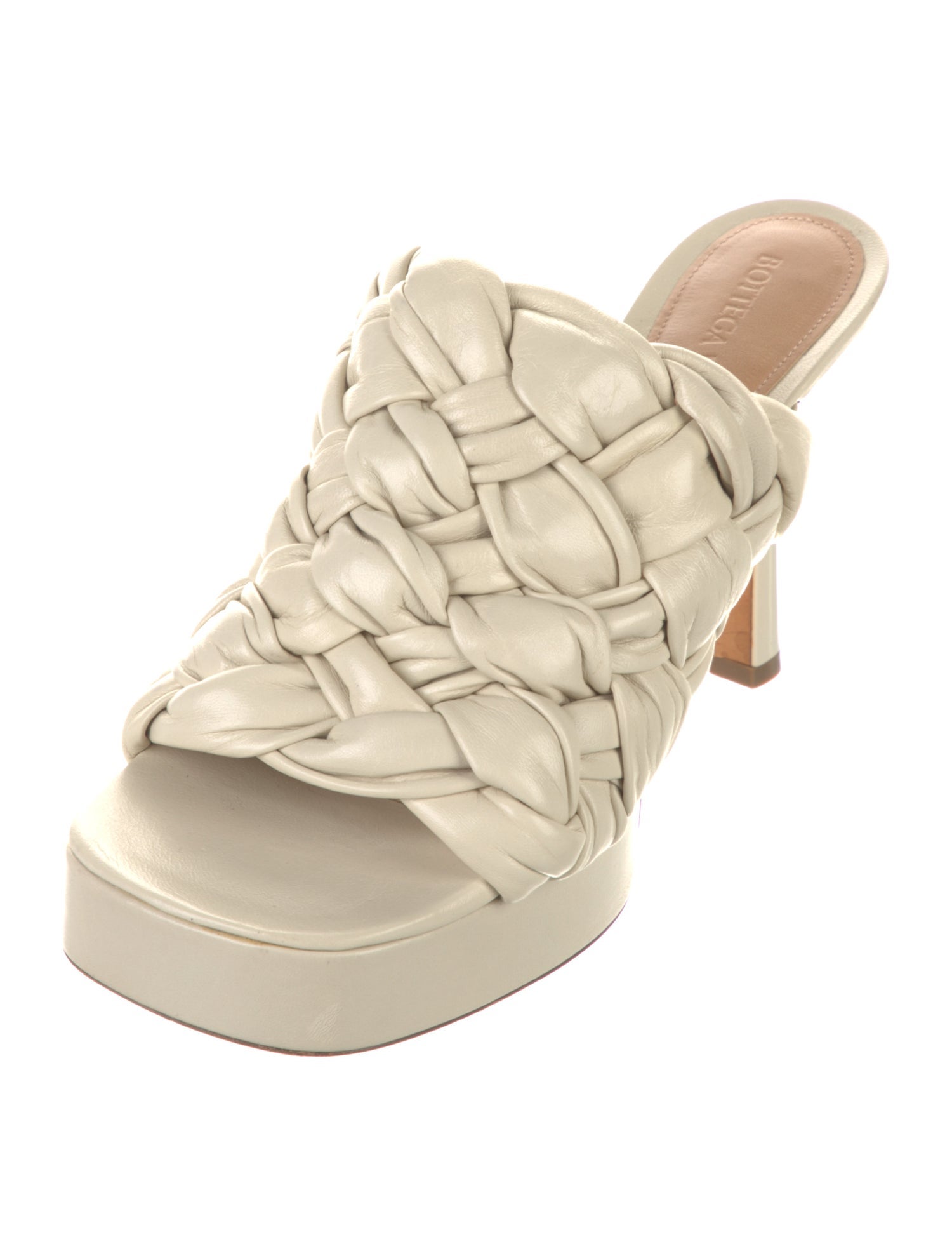 Bottega Veneta Intrecciato Weave Leather Slides