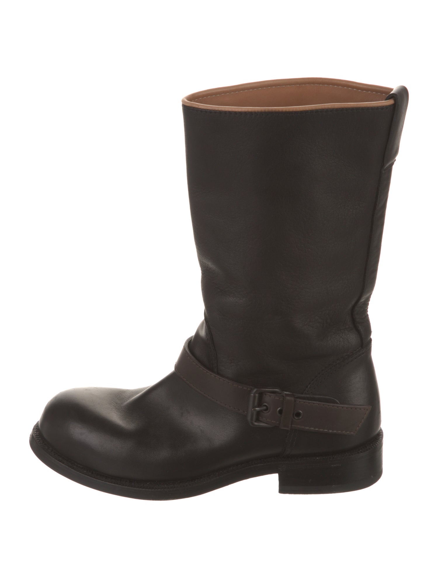 Bottega Veneta Leather Moto Boots