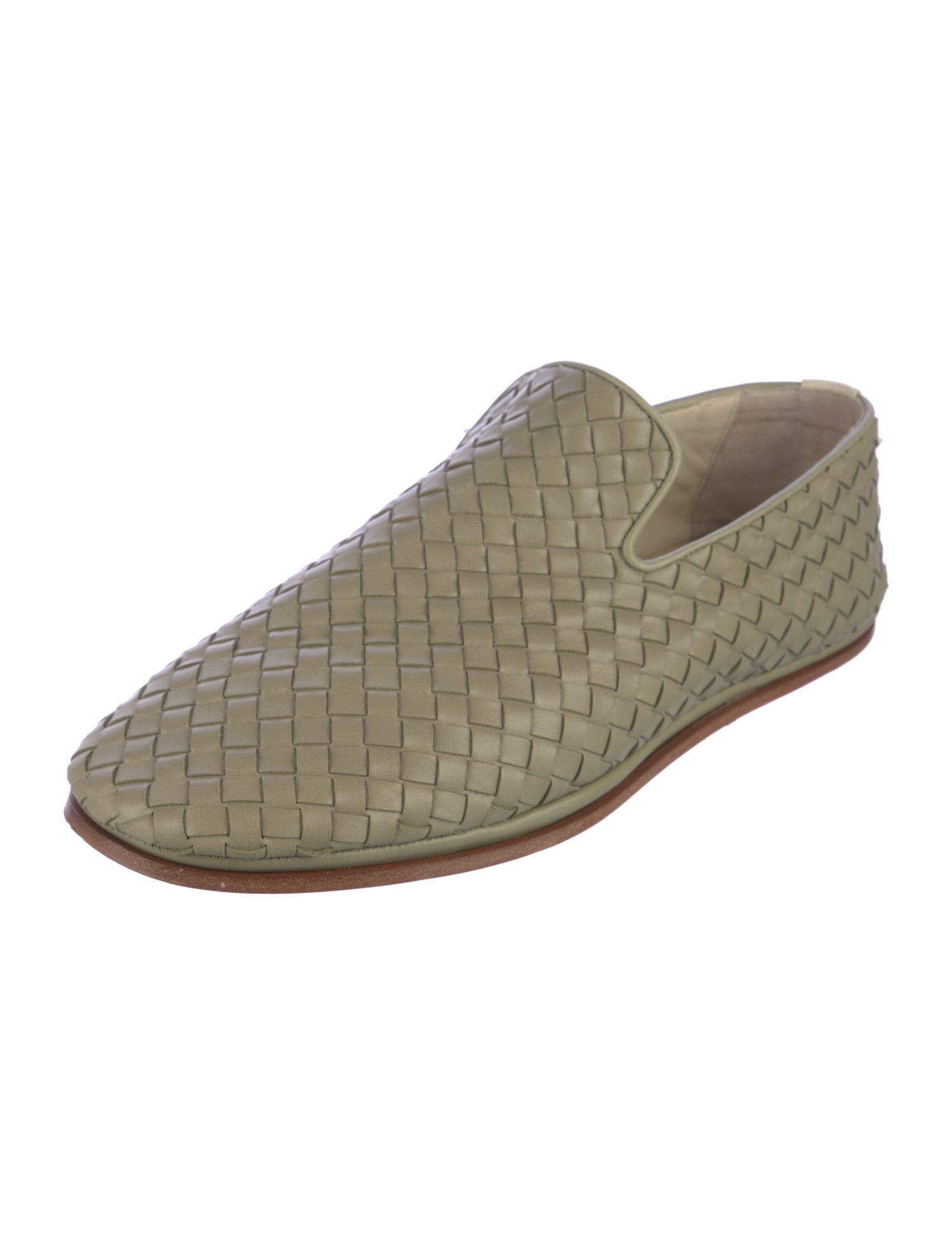 Bottega Veneta Intrecciato Weave Leather Loafers