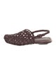 Bottega Veneta Intrecciato Weave Leather Slingback Flats