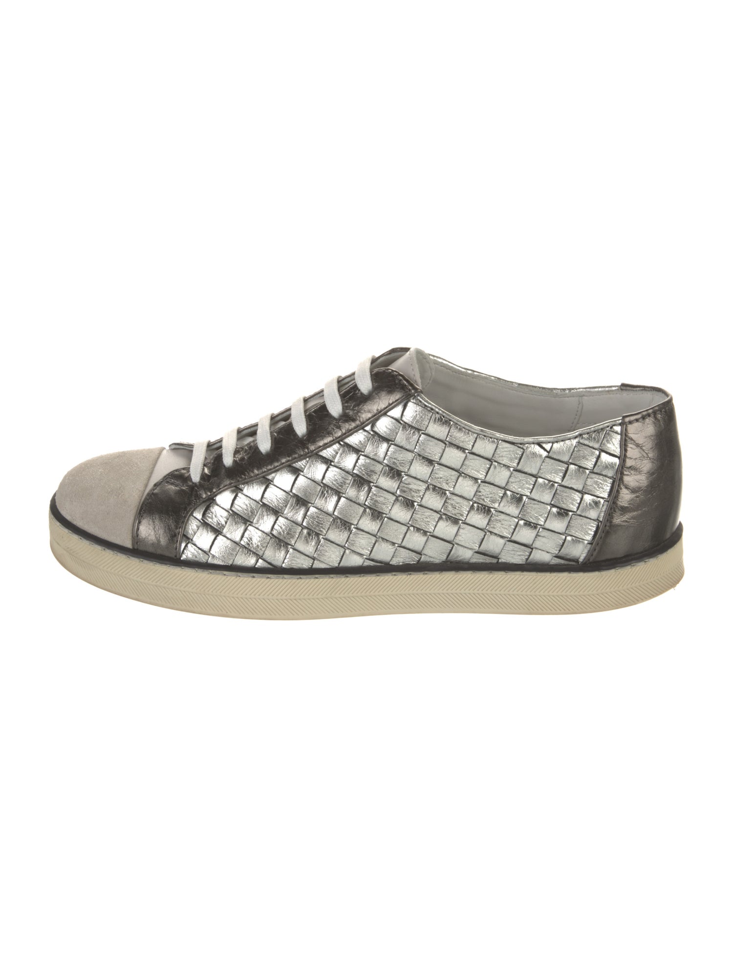 Bottega Veneta Intrecciato Weave Leather Sneakers