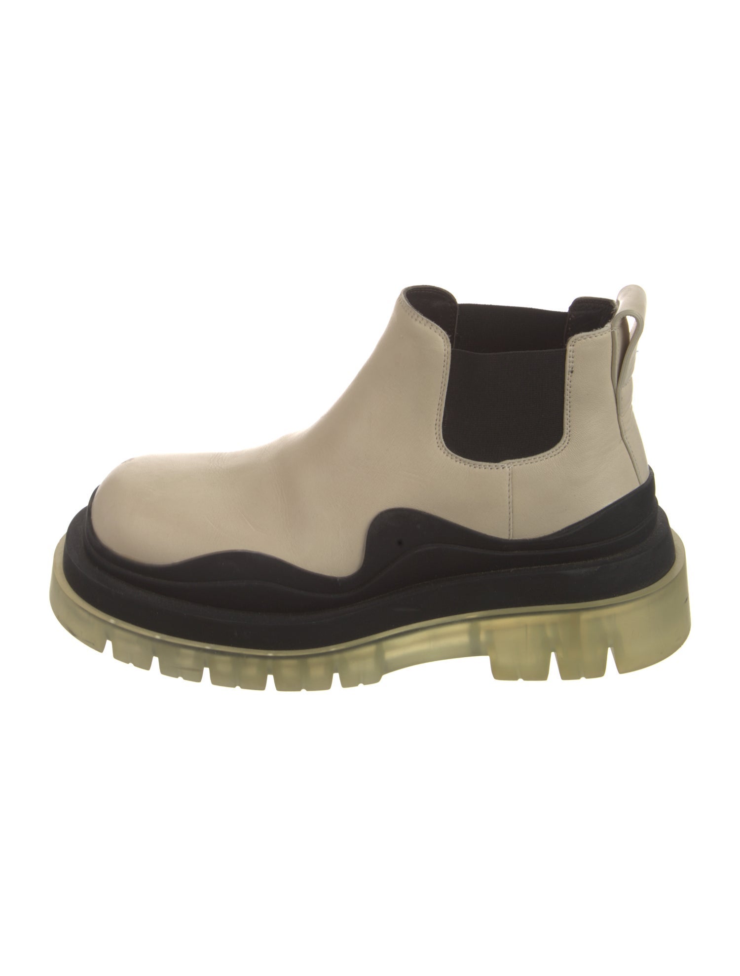 Bottega Veneta Leather Colorblock Pattern Chelsea Boots