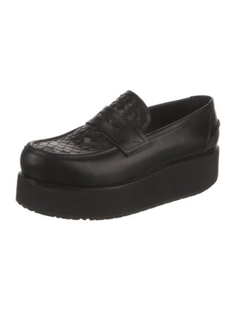 Bottega Veneta Intrecciato Weave Leather Loafers