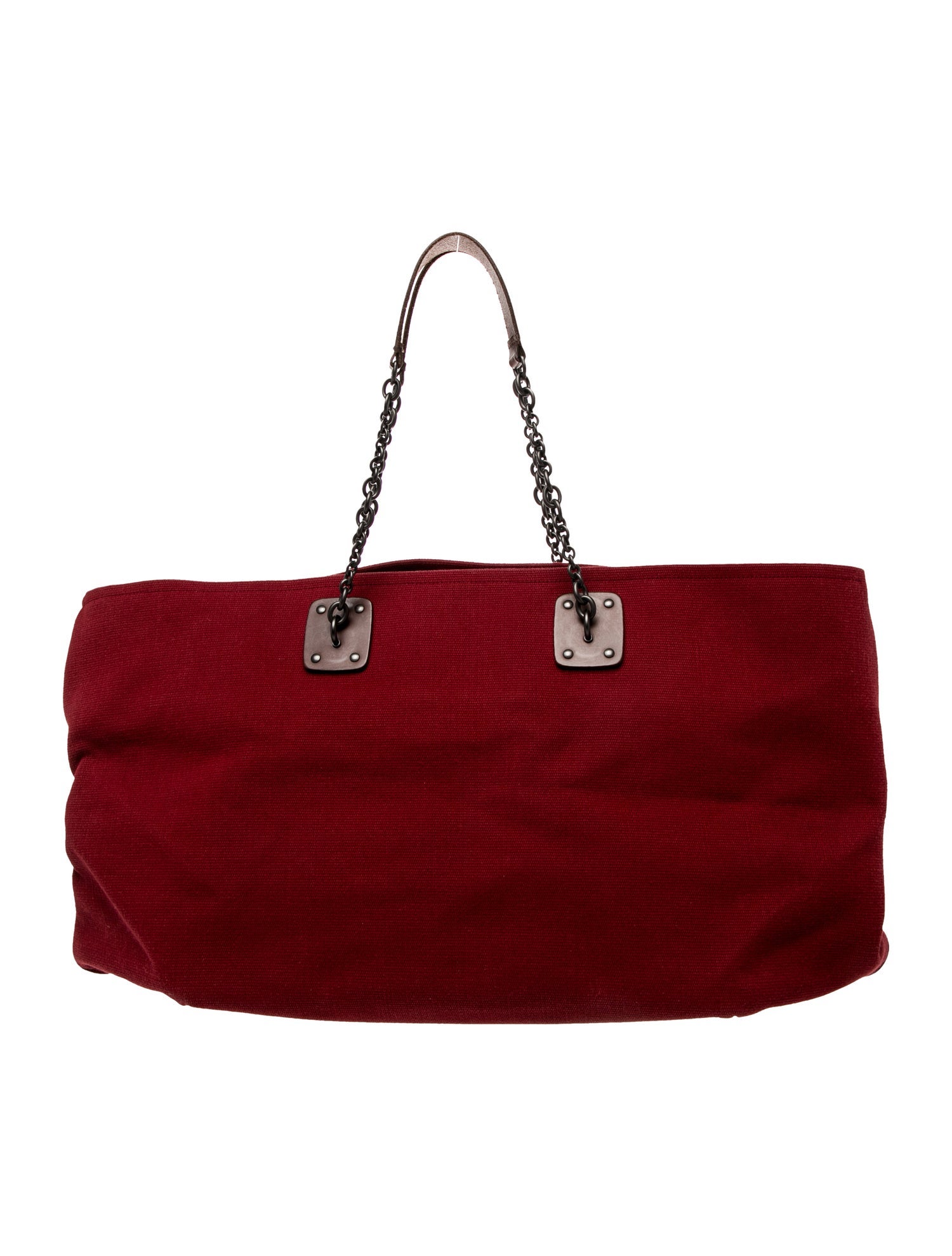 Bottega Veneta Canvas Tote Vintage - Red Totes, Handbags