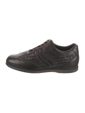 Bottega Veneta Intrecciato Weave Leather Sneakers