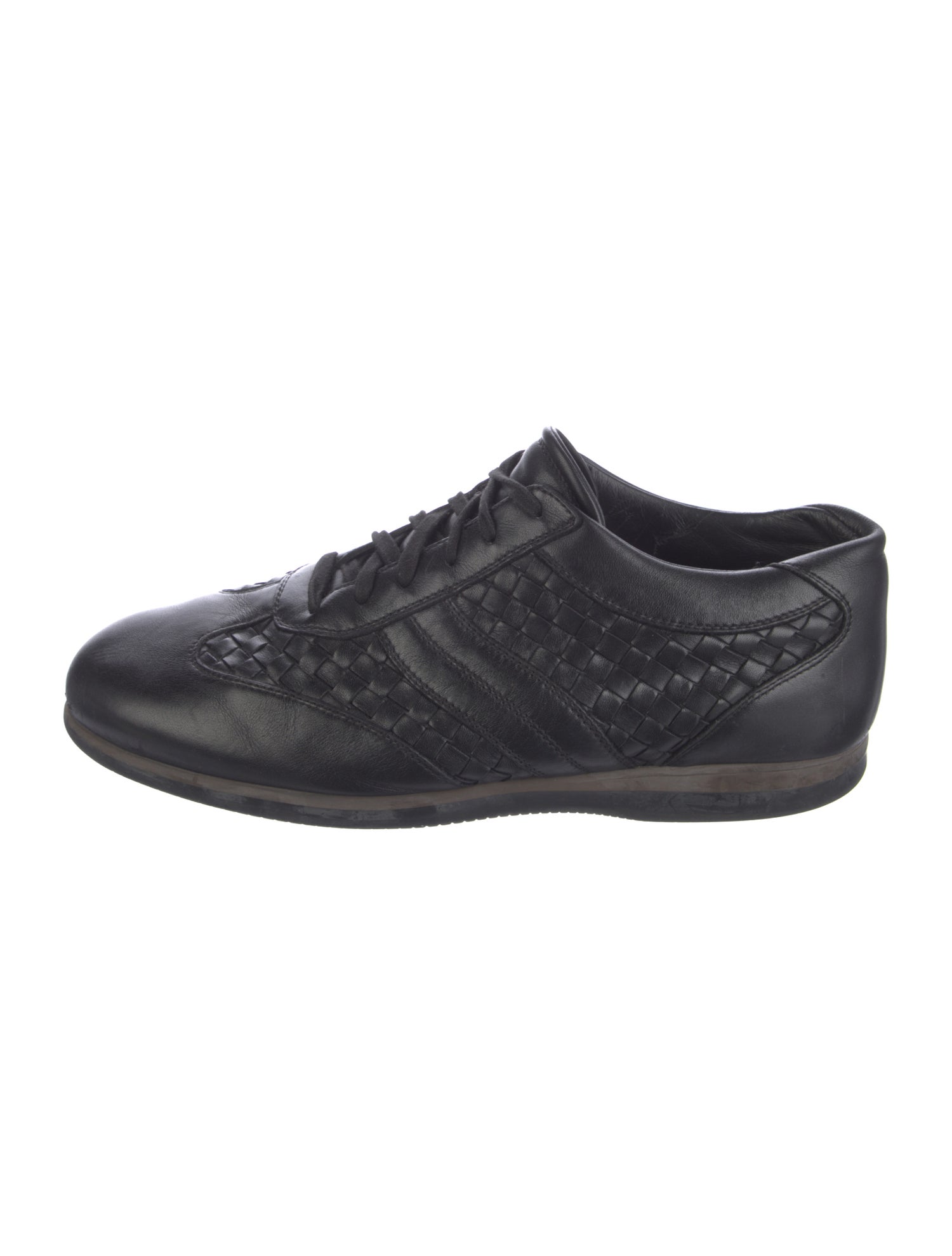 Bottega Veneta Intrecciato Weave Leather Sneakers