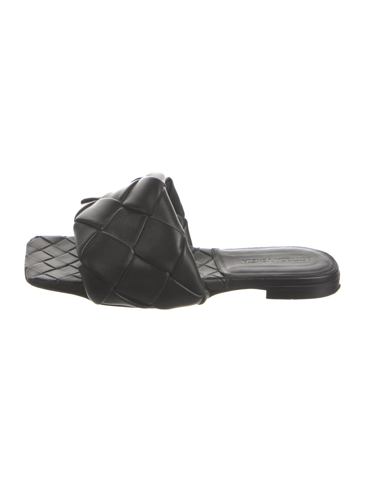 Bottega Veneta Intrecciato Weave Leather Slides