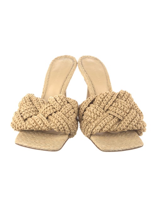 Bottega Veneta Intrecciato Weave Raffia Slides