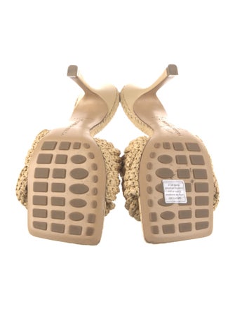 Bottega Veneta Intrecciato Weave Raffia Slides