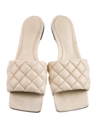 Bottega Veneta Padded Quilted Pattern Slides