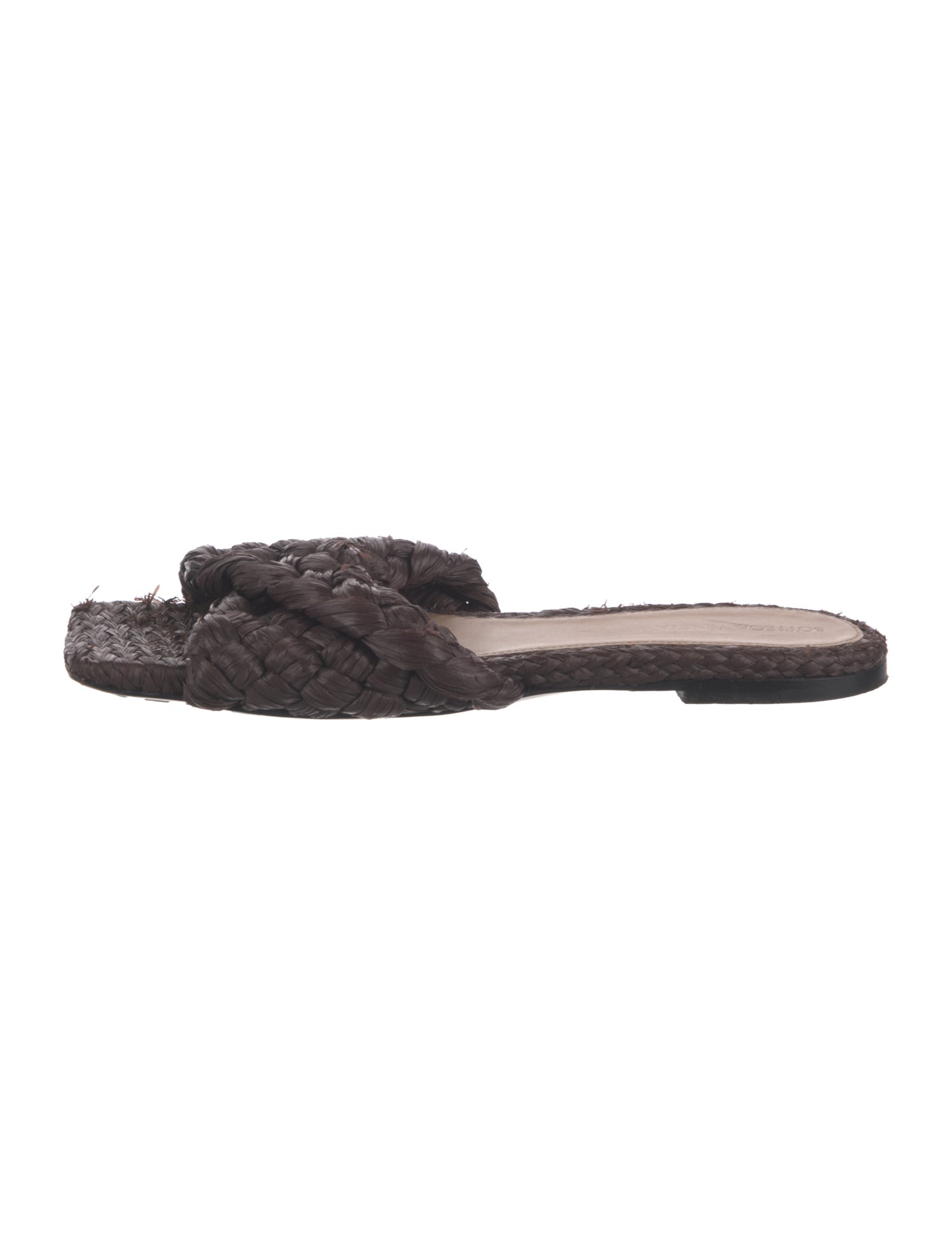 Bottega Veneta Intrecciato Weave Raffia Slides