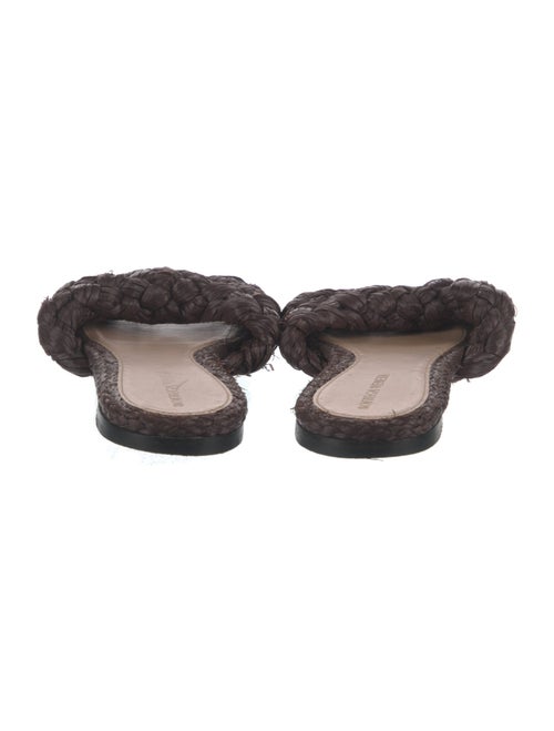 Bottega Veneta Raffia Intrecciato Weave Slides