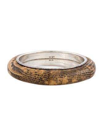 Bottega Veneta Python Leather Bangle Bracelet