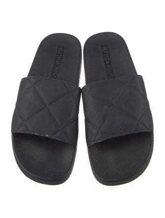 Bottega Veneta Intrecciato Weave Rubber Slides