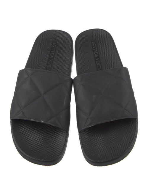 Bottega Veneta Intrecciato Weave Rubber Slides