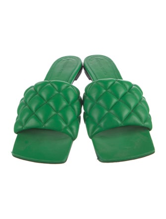 Bottega Veneta Quilted Pattern Leather Slides