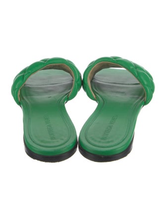Bottega Veneta Quilted Pattern Leather Slides
