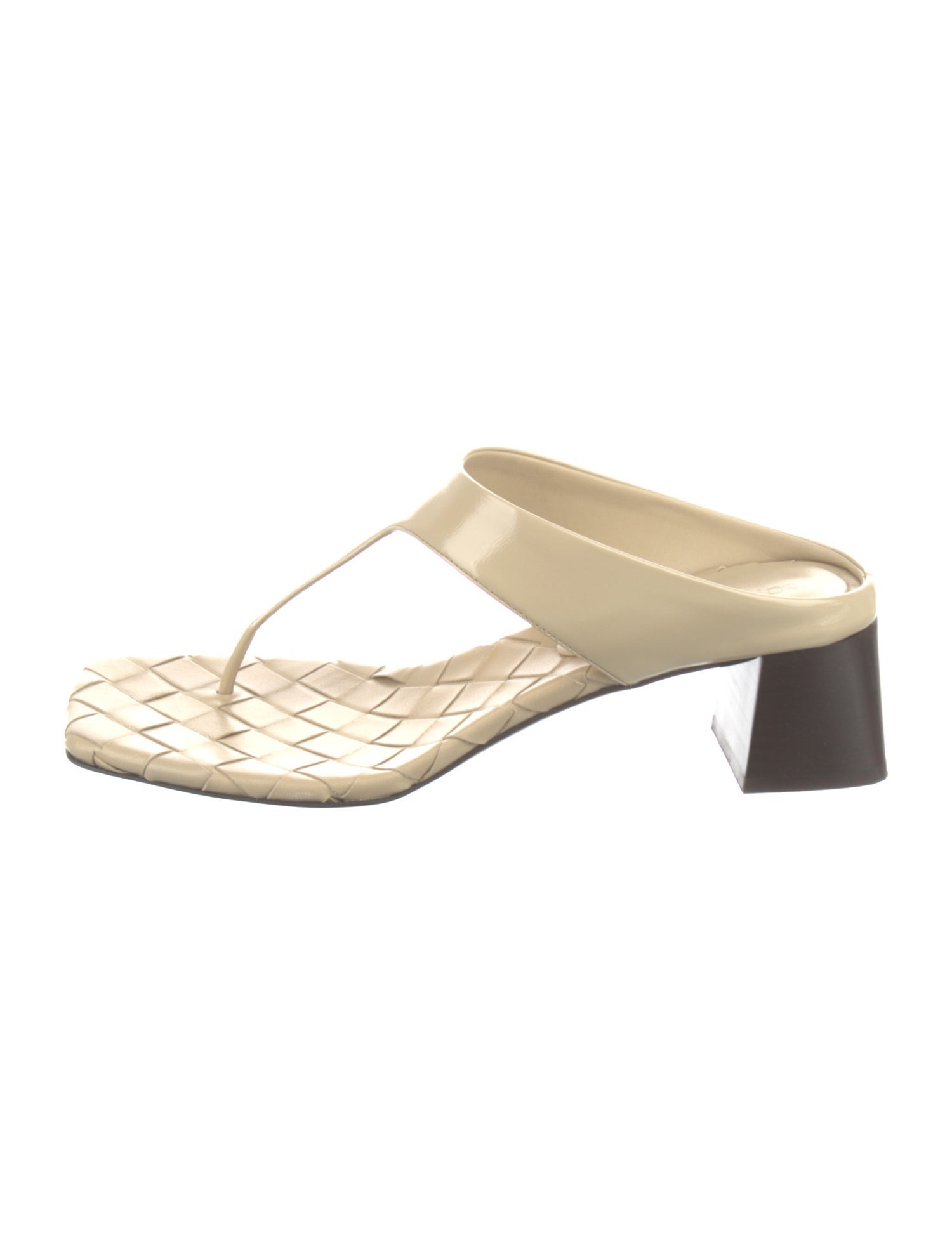 Bottega Veneta Intrecciato Weave Leather T-Strap Sandals