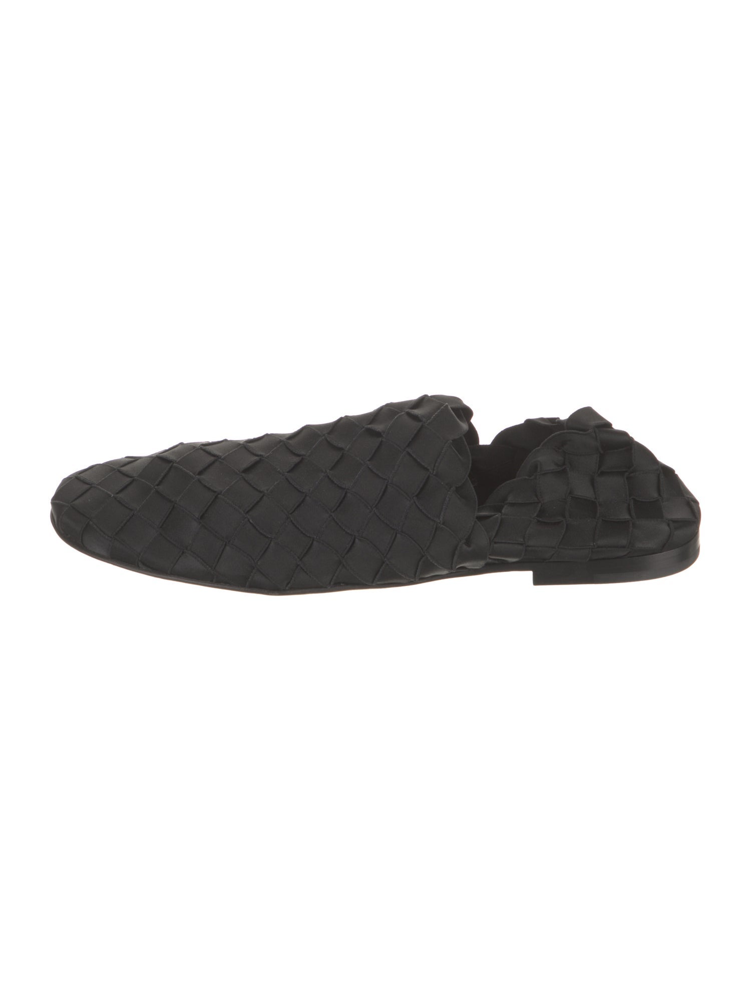 Bottega Veneta Intrecciato Weave Satin Loafers