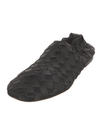 Bottega Veneta Intrecciato Weave Satin Loafers