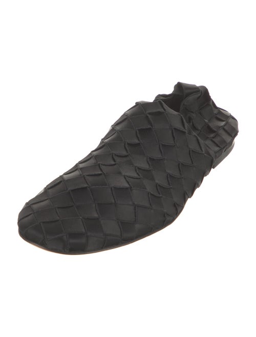 Bottega Veneta Intrecciato Weave Satin Loafers