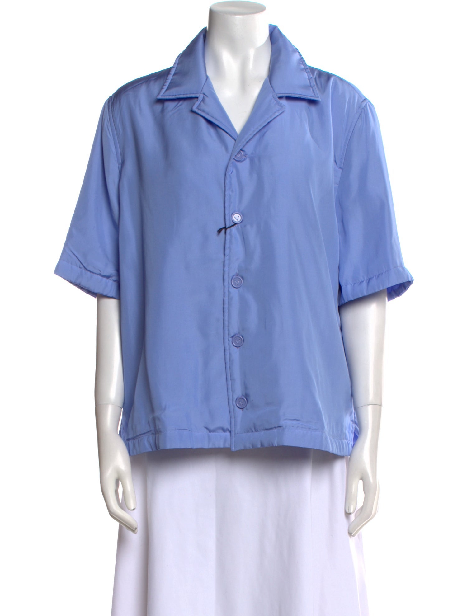 Bottega Veneta Short Sleeve Button-Up Top