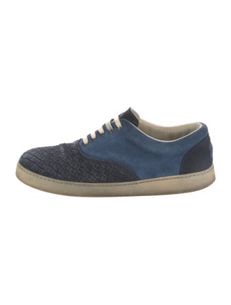 Bottega Veneta Intrecciato Weave Suede Sneakers