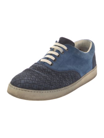 Bottega Veneta Intrecciato Weave Suede Sneakers
