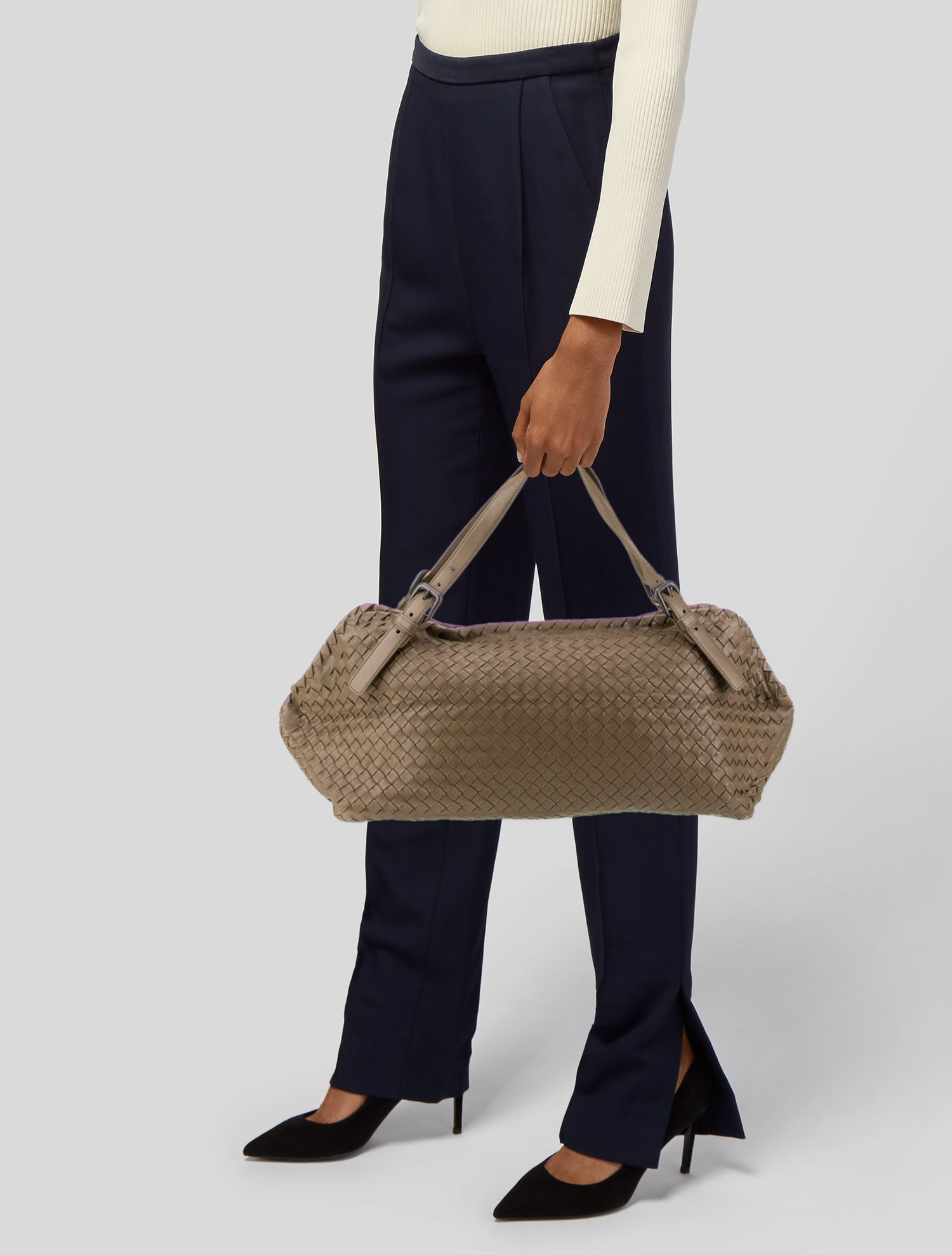 Bottega Veneta Intrecciato Horizontal Zip Tote