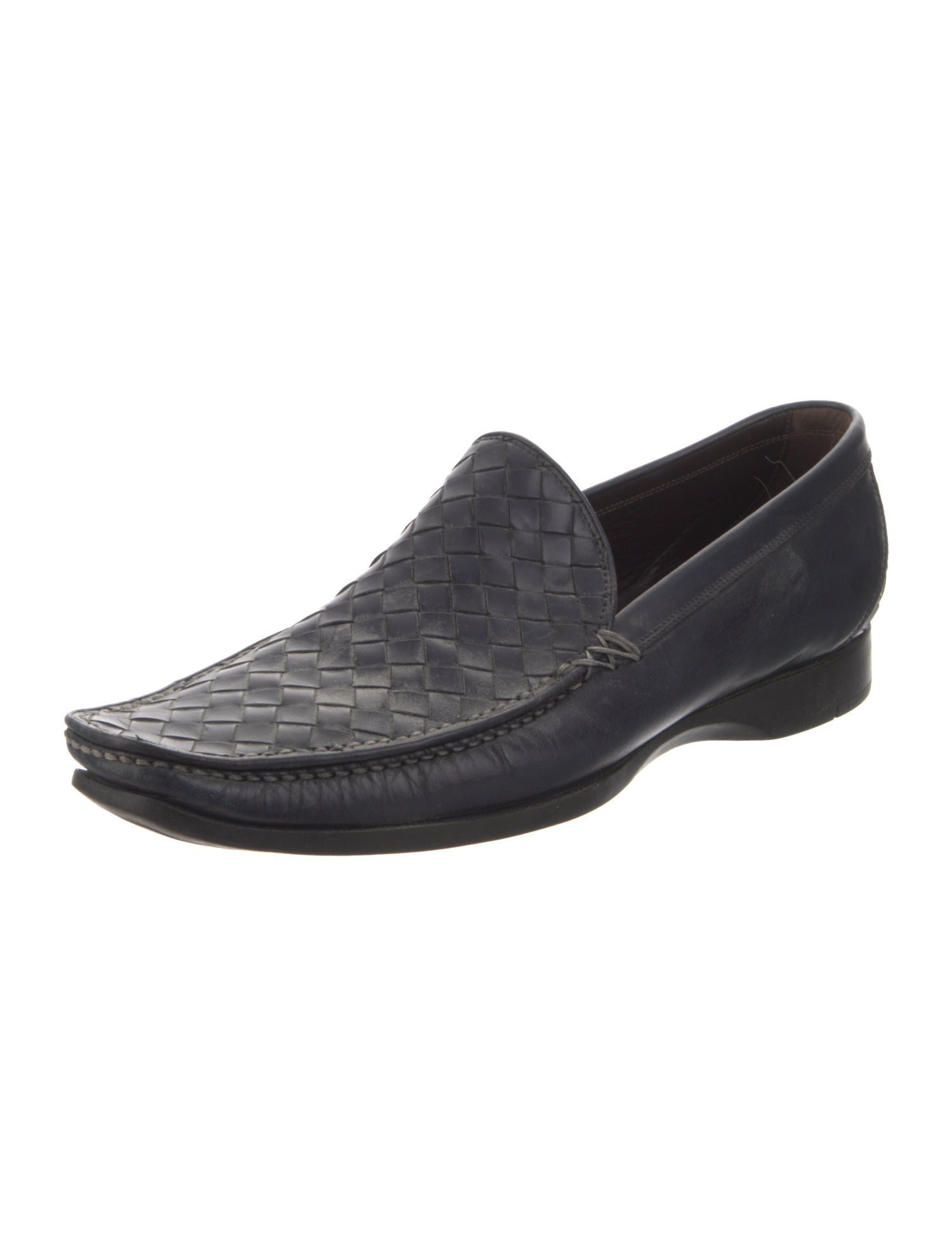 Bottega Veneta Intrecciato Weave Leather Loafers