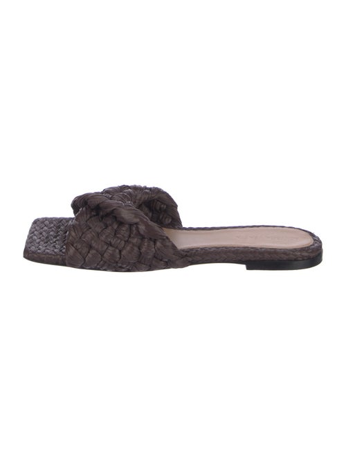 Bottega Veneta Intrecciato Weave Raffia Slides