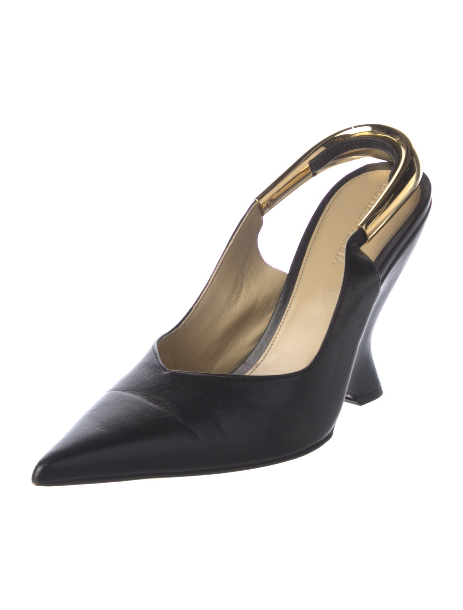 Bottega Veneta Punta Leather Slingback Pumps