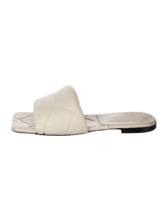 Bottega Veneta Quilted Pattern Leather Slides