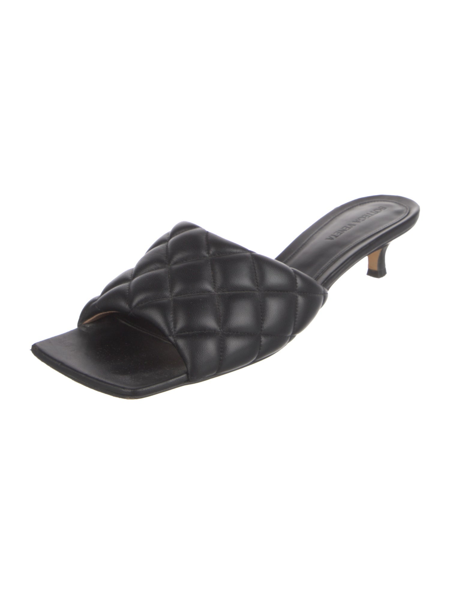 Bottega Veneta Quilted Pattern Leather Slides