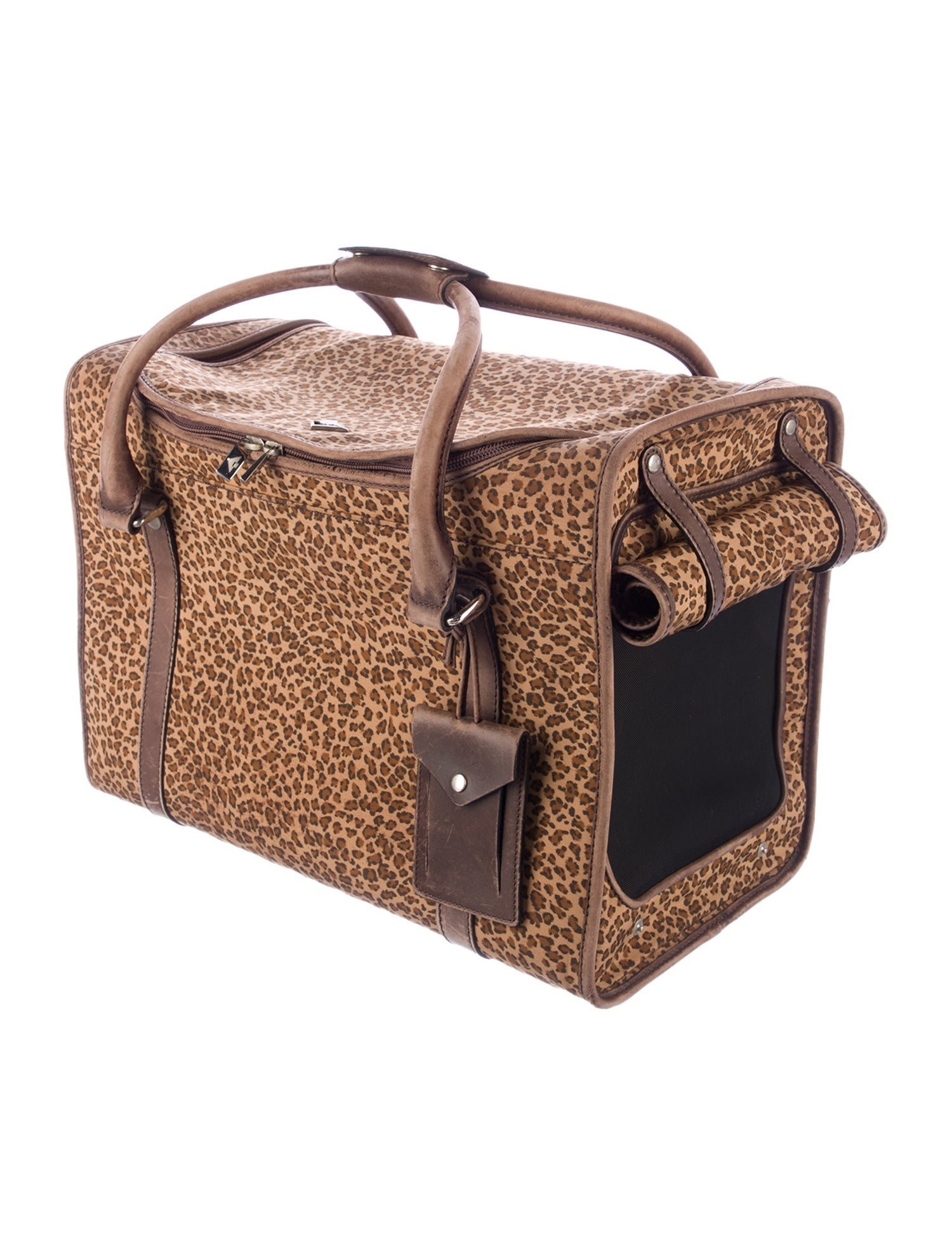 Bottega Veneta Vintage Cheetah Print Pet Carrier