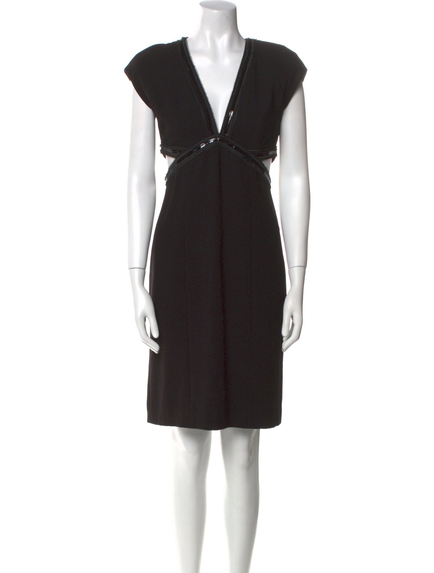 Bottega Veneta V-Neck Knee-Length Dress