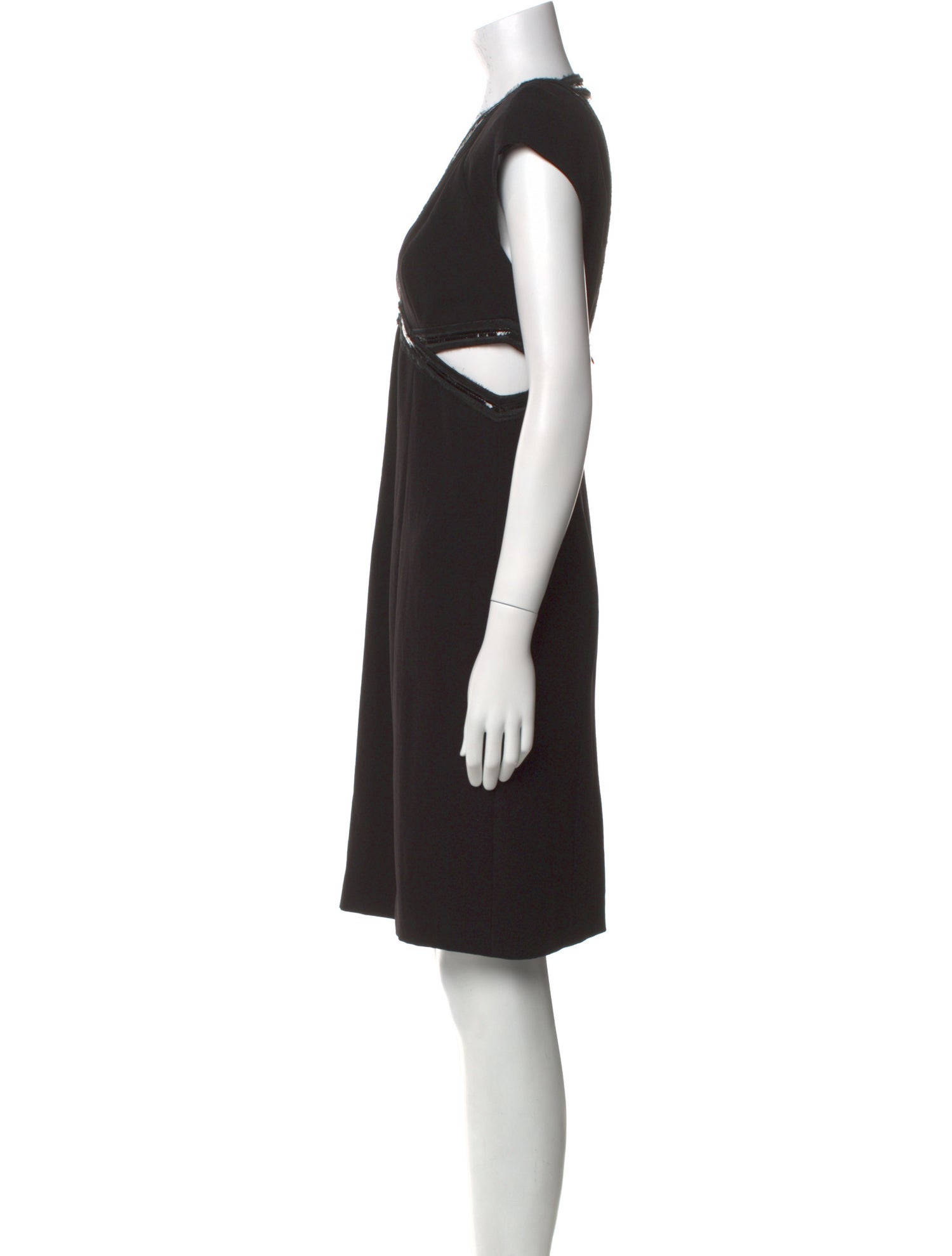 Bottega Veneta V-Neck Knee-Length Dress