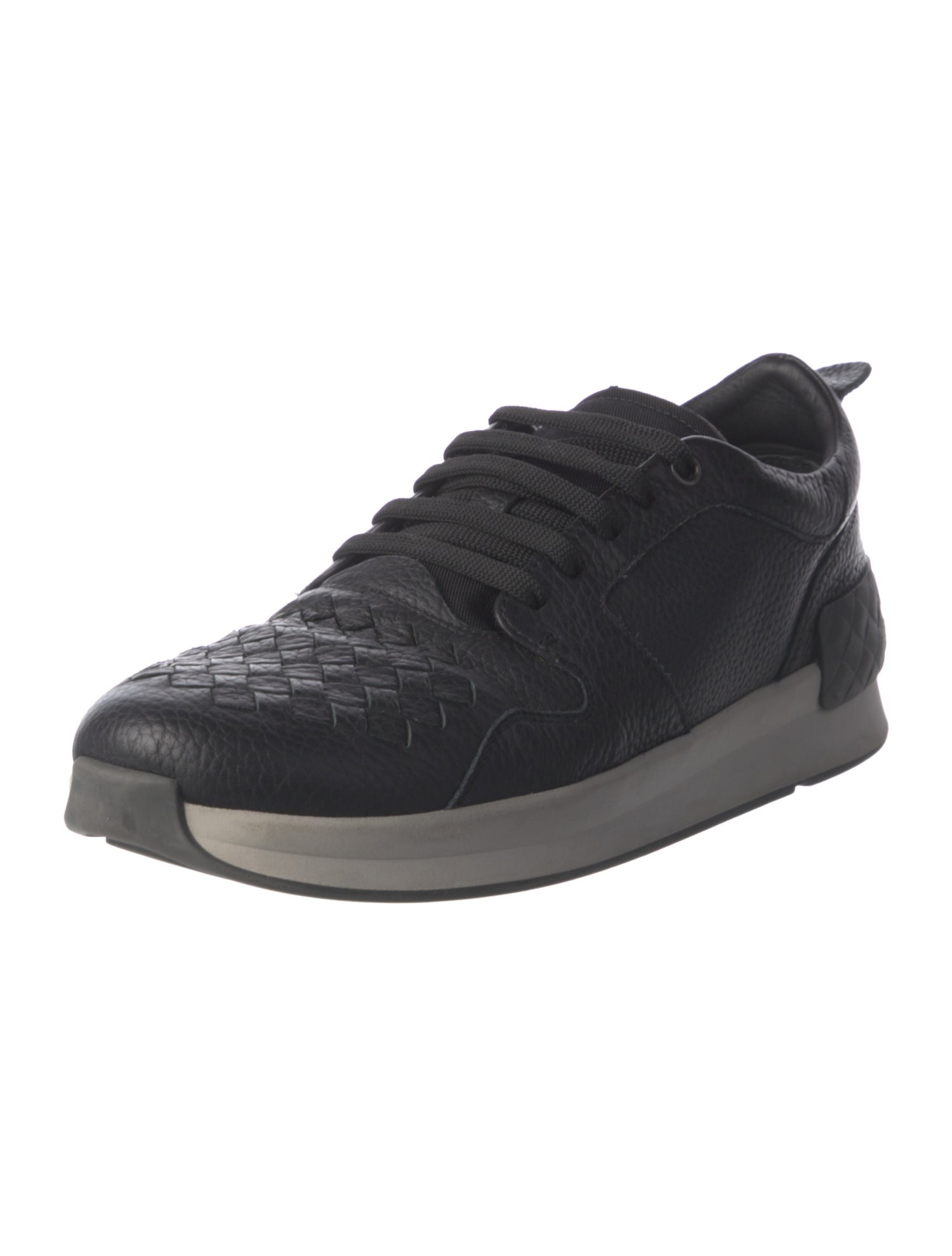 Bottega Veneta Intrecciato Weave Leather Sneakers