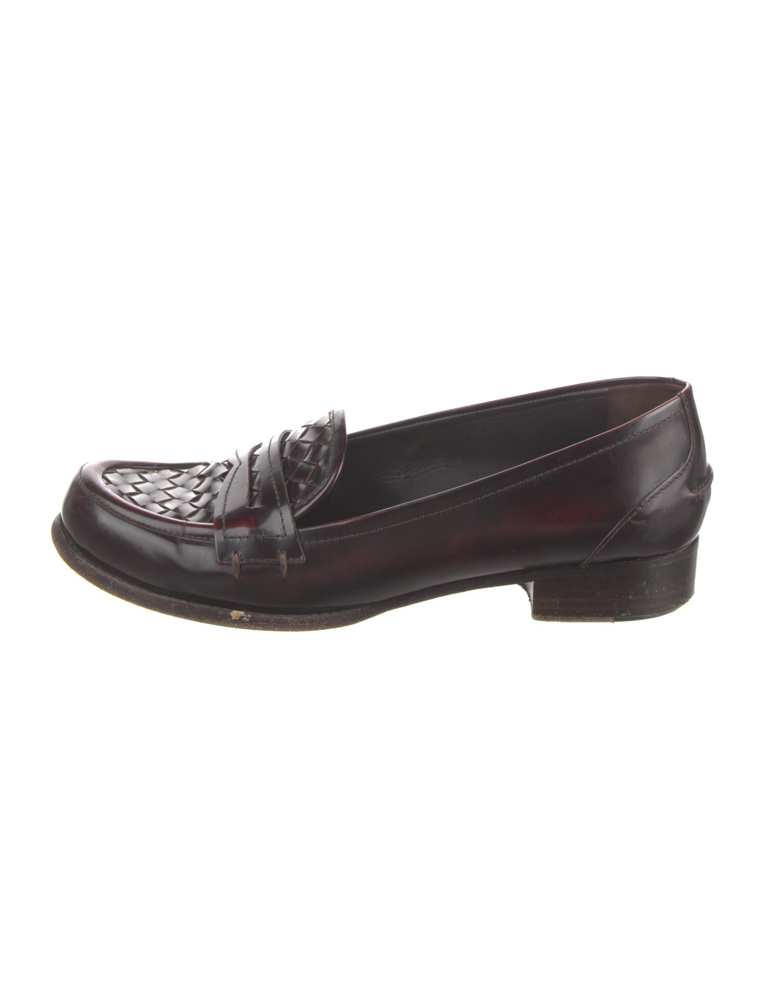 Bottega Veneta Intrecciato Weave Leather Loafers