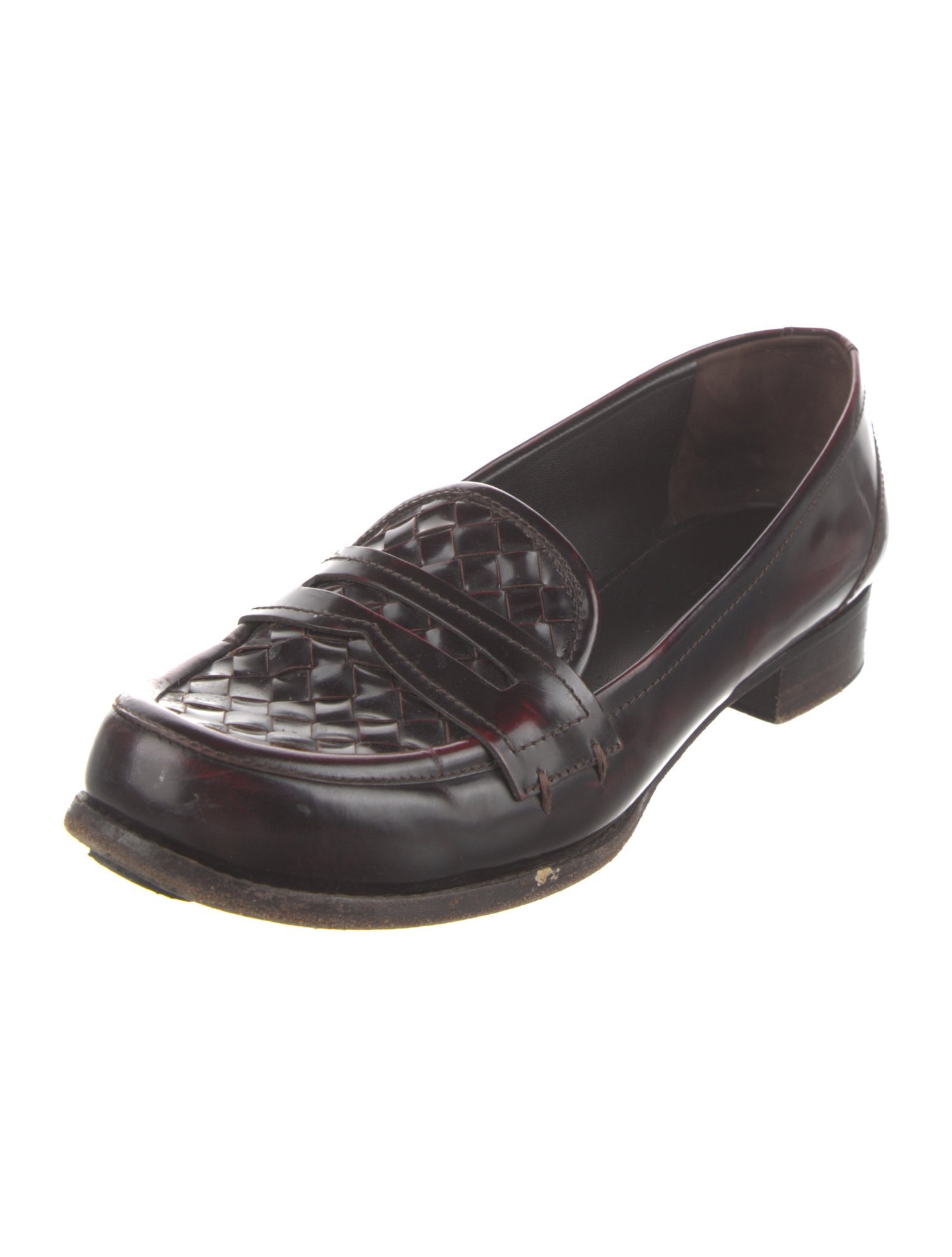 Bottega Veneta Intrecciato Weave Leather Loafers