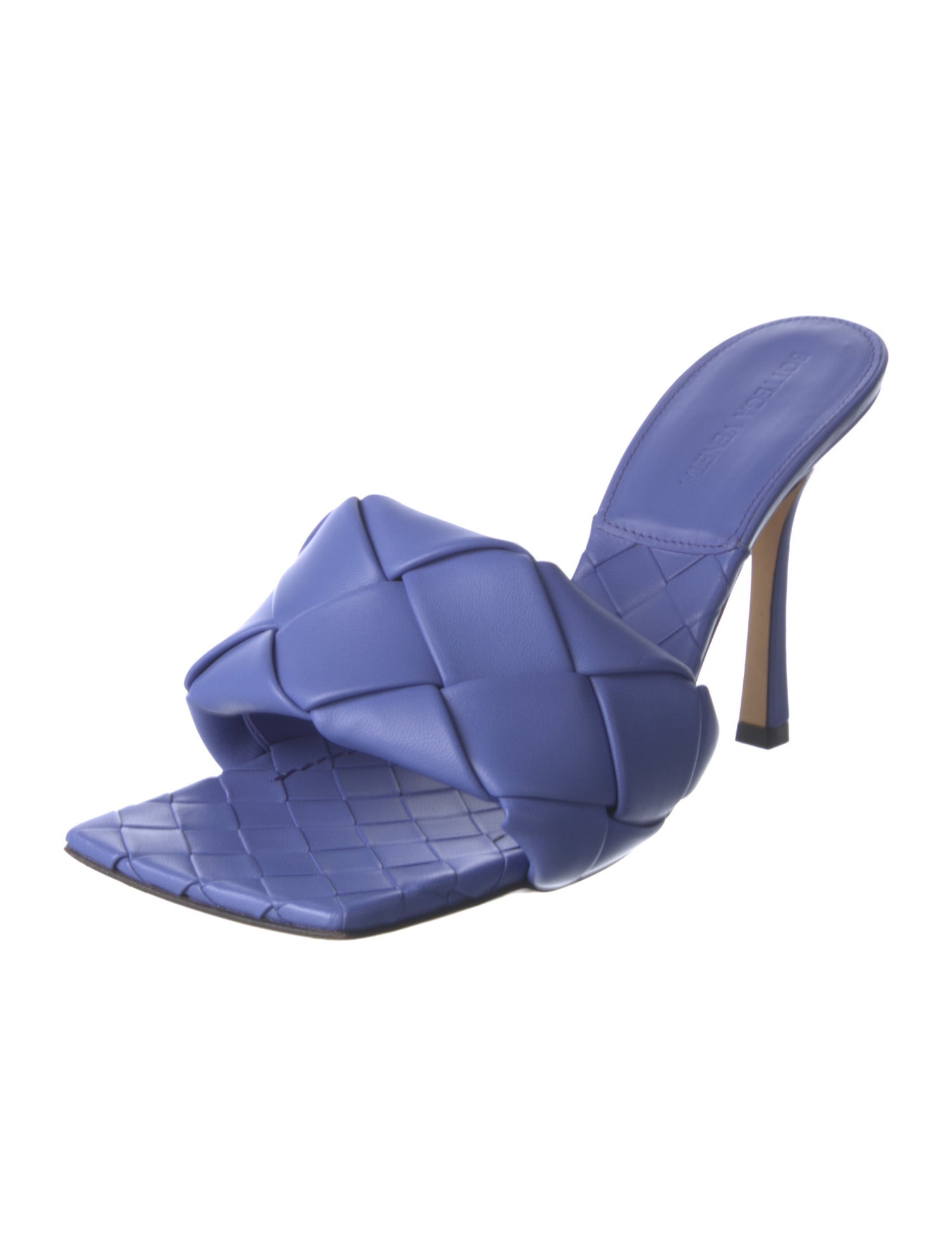 Bottega Veneta Intrecciato Weave Leather Slides