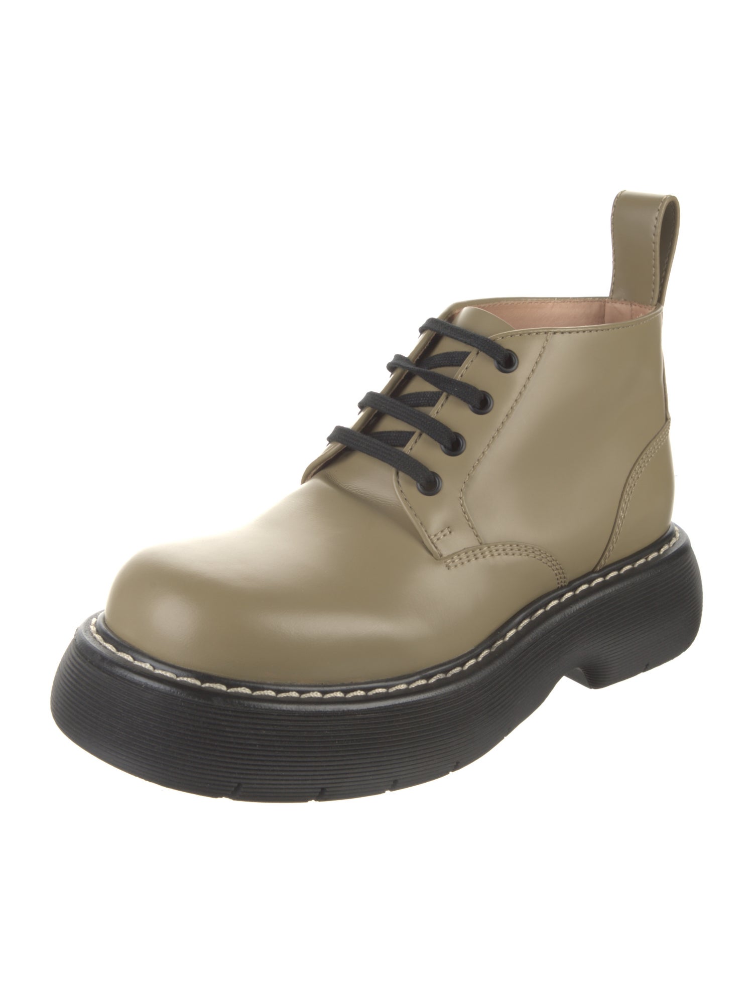 Bottega Veneta Leather Combat Boots