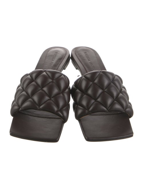 Bottega Veneta Quilted Pattern Leather Slides