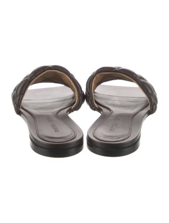 Bottega Veneta Quilted Pattern Leather Slides
