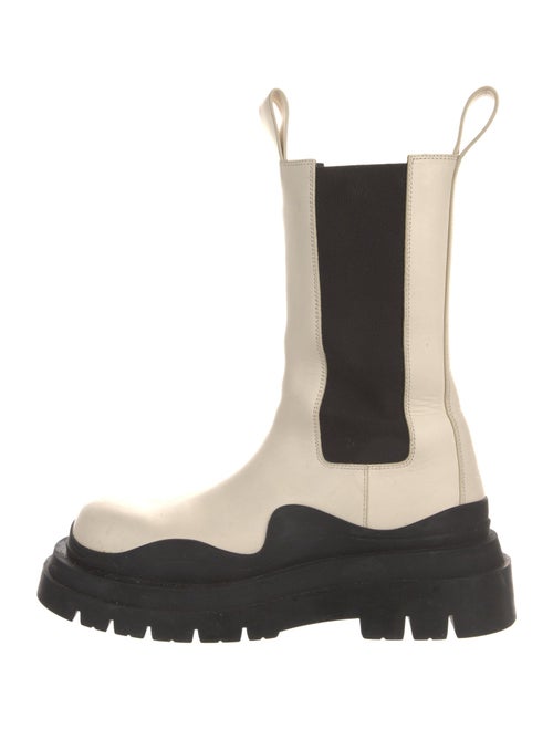 Bottega Veneta Leather Colorblock Pattern Chelsea Boots