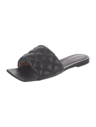 Bottega Veneta Intrecciato Weave Leather Slides
